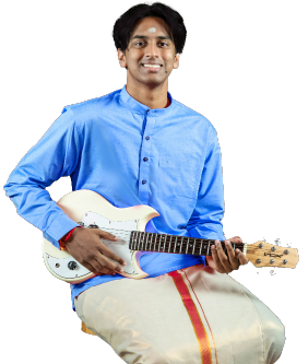 Pranav playing guitar